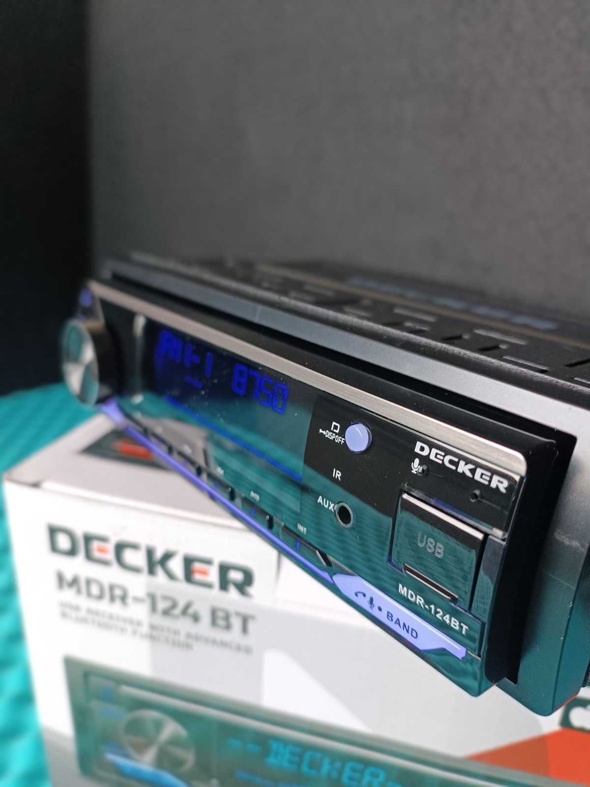 Автомагнітола Decker MDR-124 BT  з блютуз  Decker Audio 1ДІН