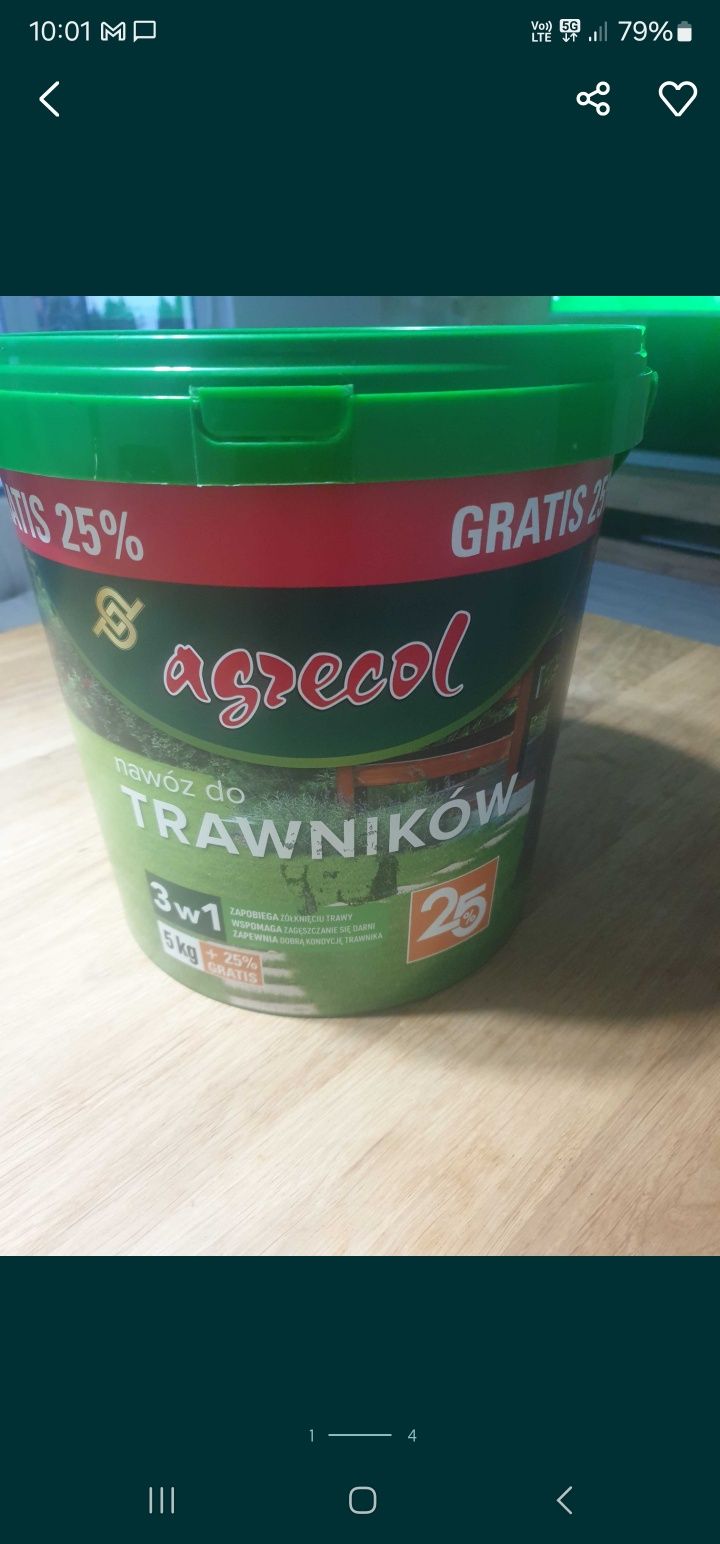 Nawóz agrecoll do trawy 2 x 6,2 kg