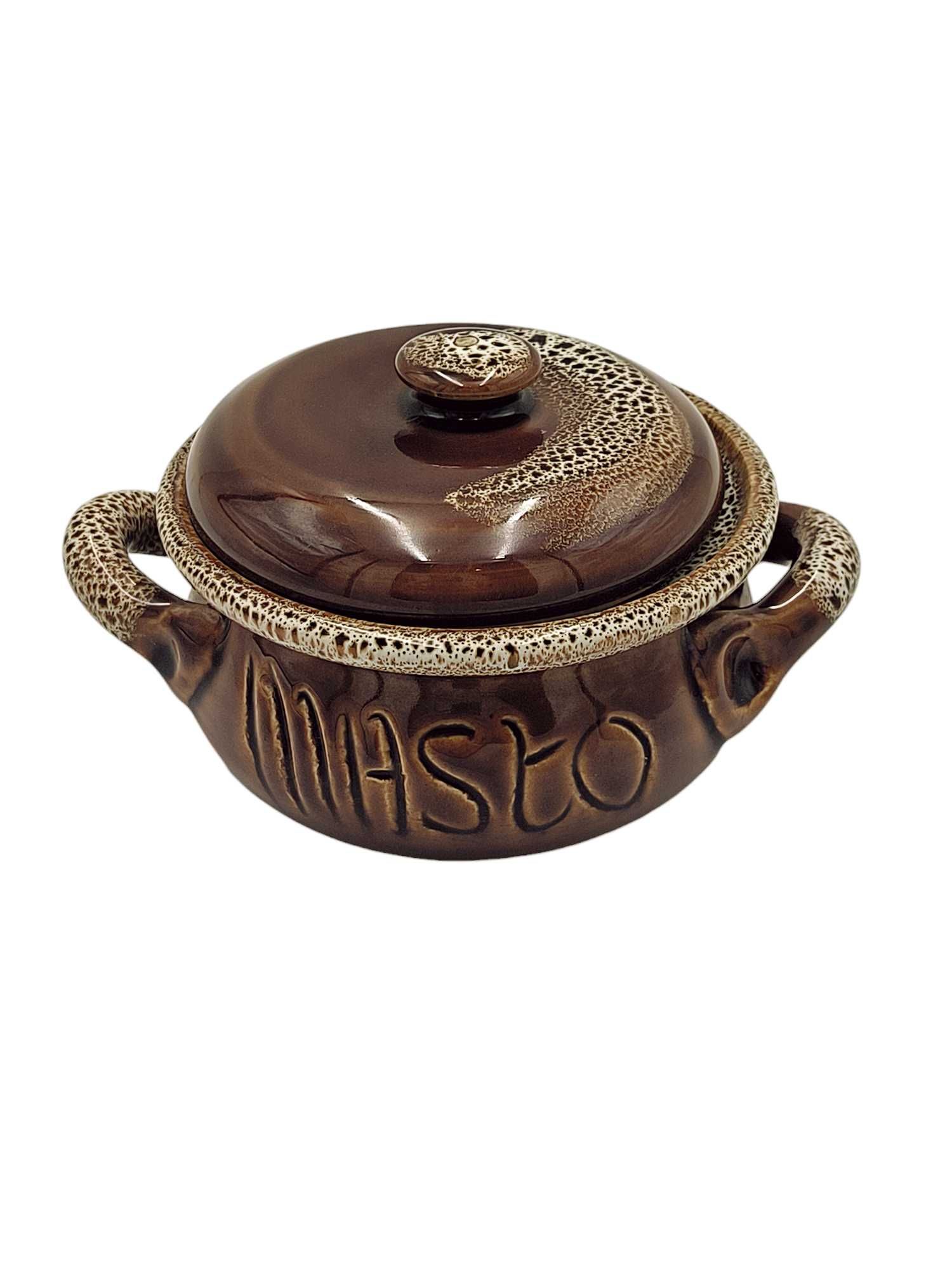 Gliniany Pojemnik na Masło 400 ml Ceramiczny Pojemnik na Masło