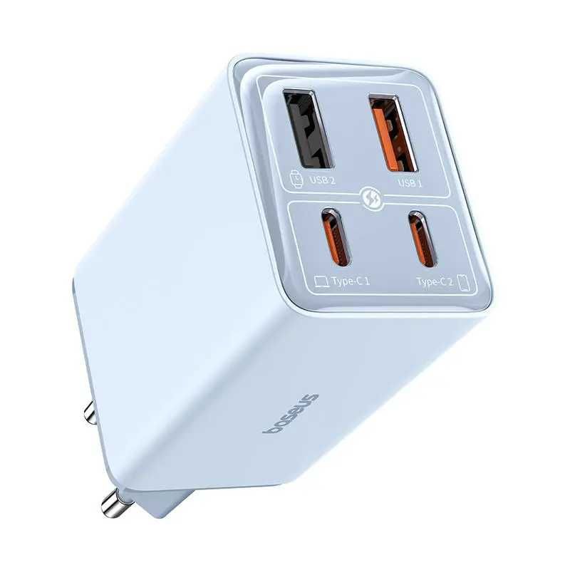 Ładowarka sieciowa Baseus GaN6 Pro 2xUSB-C + 2xUSB 65W Niebieski