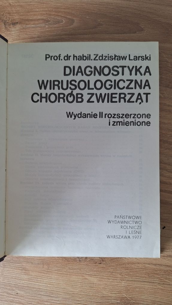 Diagnostyka wirusologiczna chorób zwierząt
Zdzisław Larski