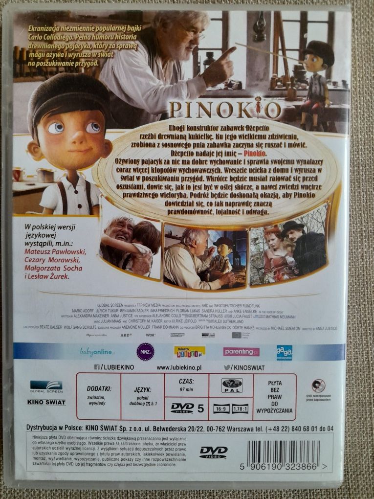 Pinokio film DVD