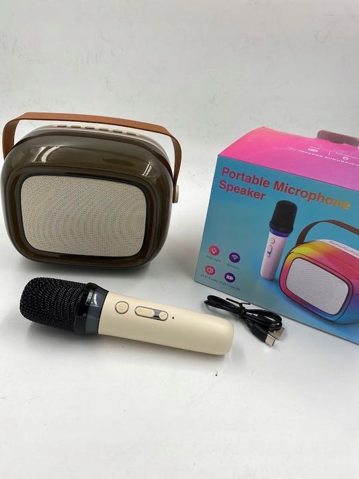 zestaw do karaoke 1 mikrofon + głośnik bezprzewodowy z bluetooth