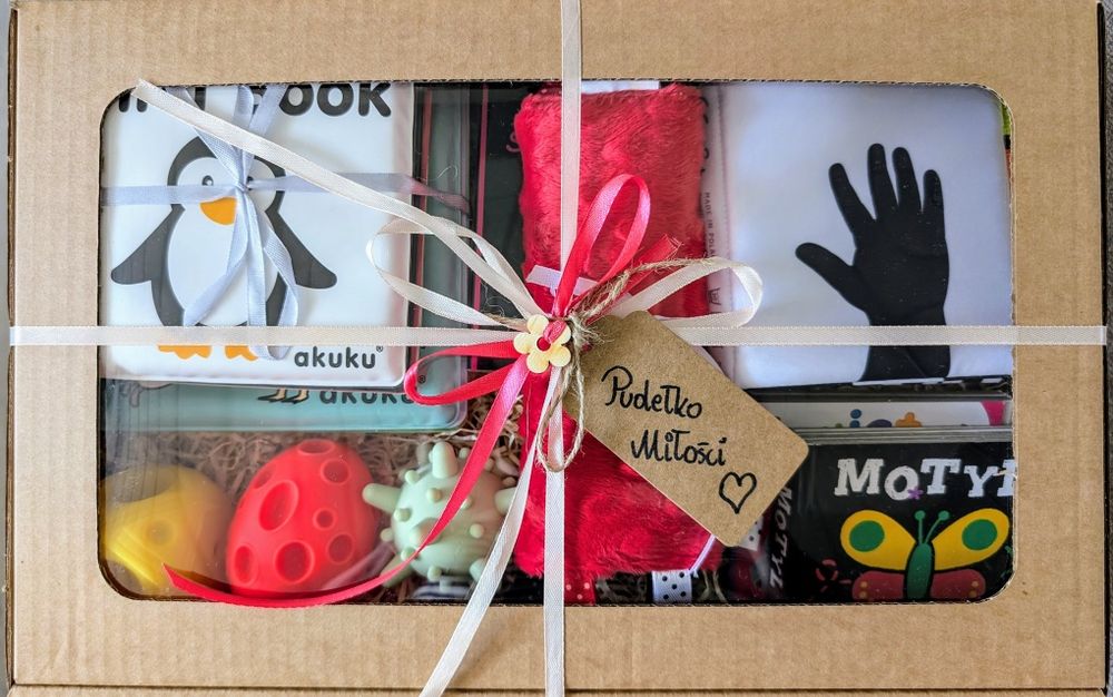 Zestaw Prezentowy dla niemowlaka, baby shower, prezent edukacyjny
