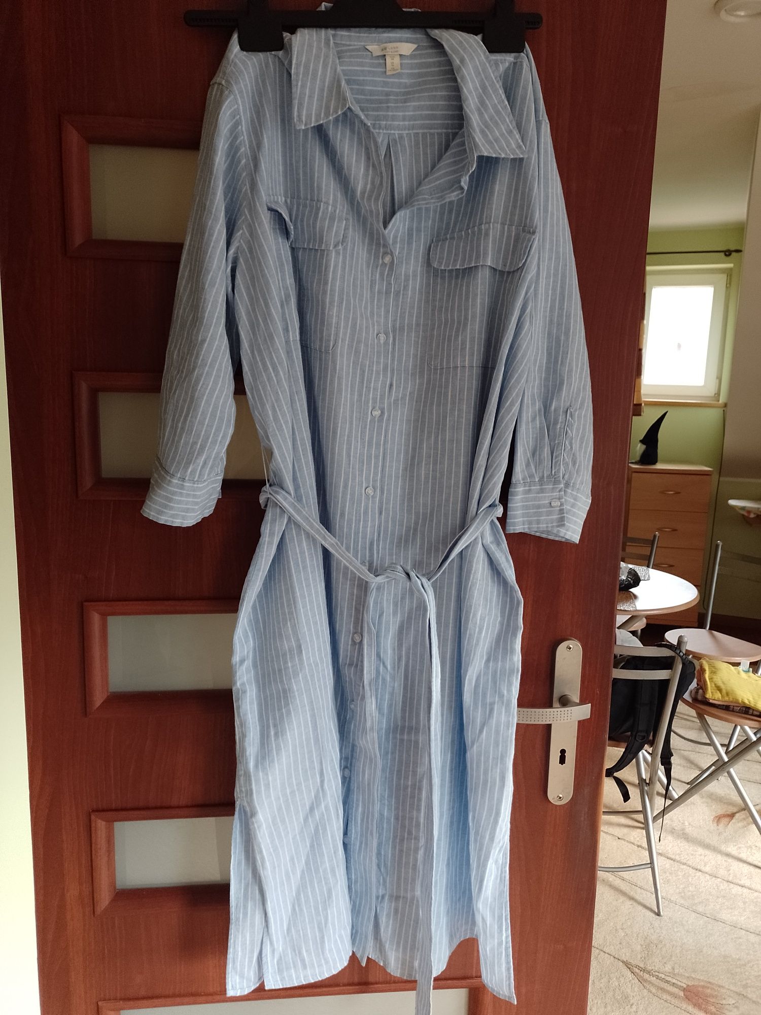 Sukienka letnia lato midi len H&M
