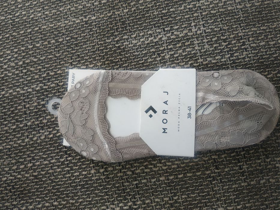 Koronkowe Stopki damskie Moraj Skarpetki baleriny