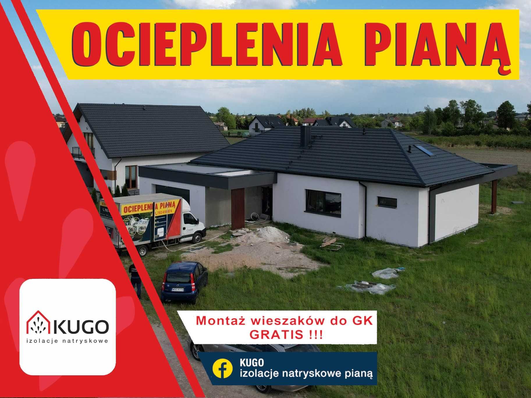 Ocieplenia pianką PUR, Piana, izolacja poddasza - wieszaki GRATIS!