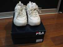 Sneakersy FILA - rozmiar 37 - białe z różowym logo