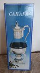 Cafeteira em vidro e casquinha com stand de aquecimento