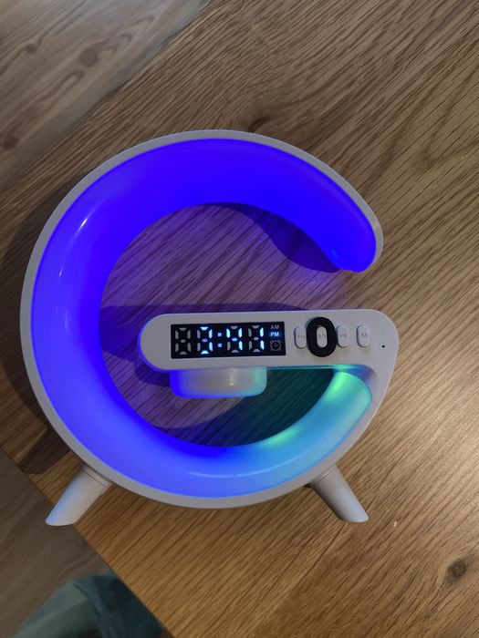 Carregador wireless Despertador relogio bluetooth musica mp3 player