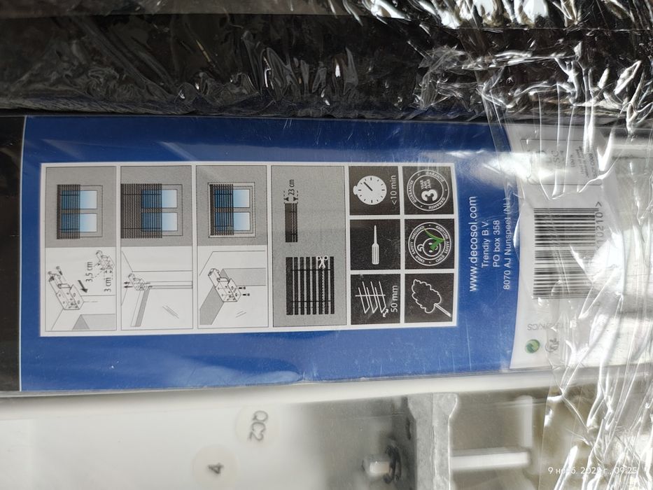 Żaluzja drewniana 80 x 180 cm szara 50 mm