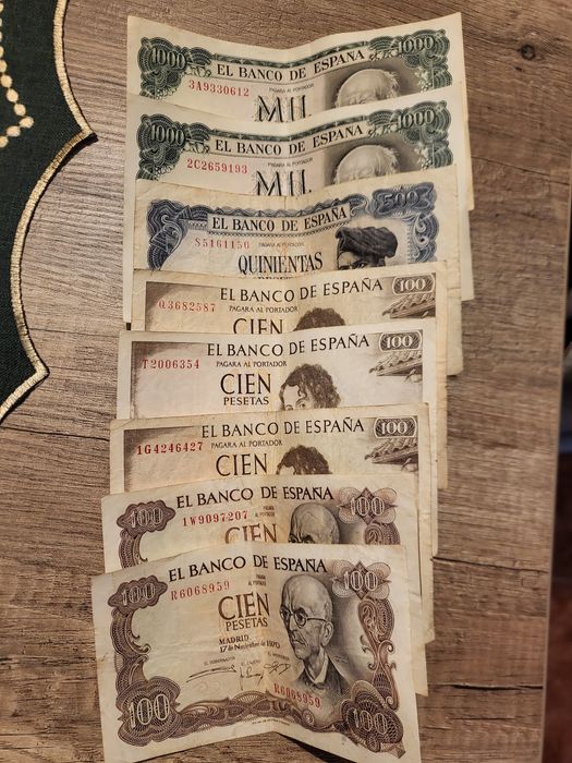 Notas antigas de Pesetas (Espanha)
