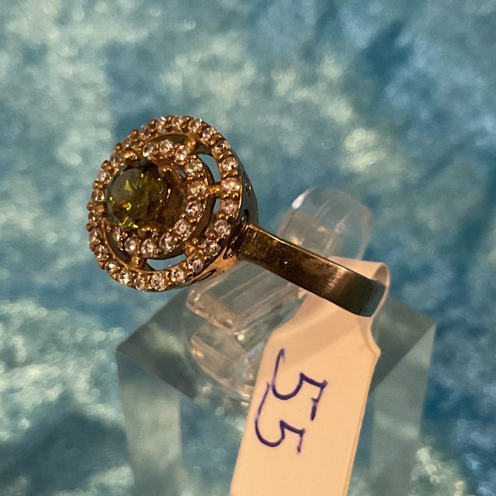 Anel prata banhado a ouro tam 21 mm