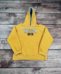 Bluza Nautica męska boxy z kapturem hoodie żółta logo r. XL