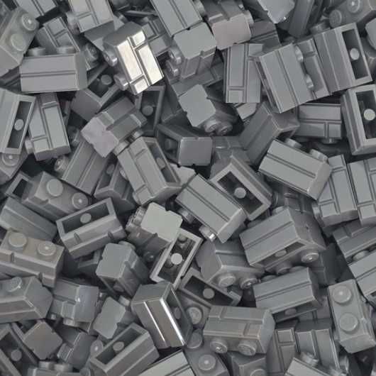Lego 98283 Brick 1x2 Murek C. Szary 100 szt. Nowe PROMOCJA !!!
