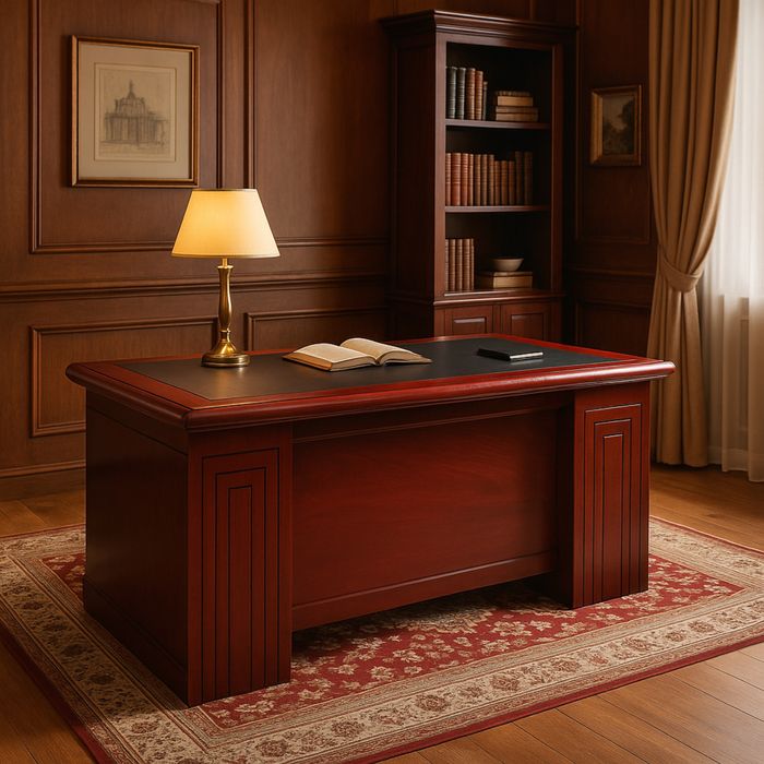 Fornirowane biurko gabinetowe 140cm. Wyprzedaż 50%! Outlet