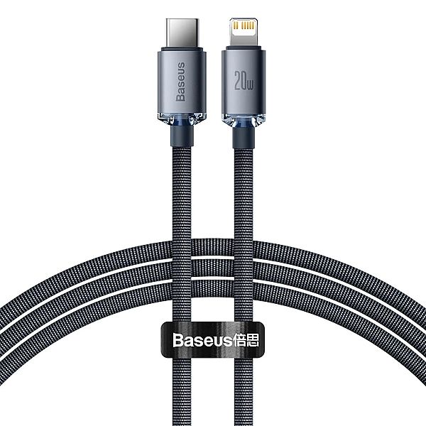 Kabel Baseus CAJY Lightning - USB-C PD QC 20W 480Mb/s 1,2m - czarny