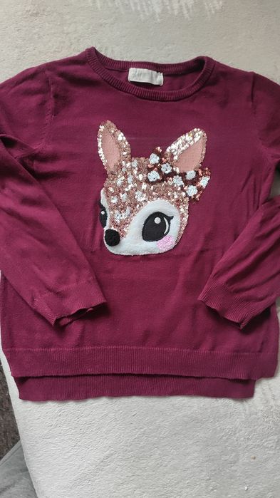 Sweterek dla dziewczynki rozmiar 110/116 H&M