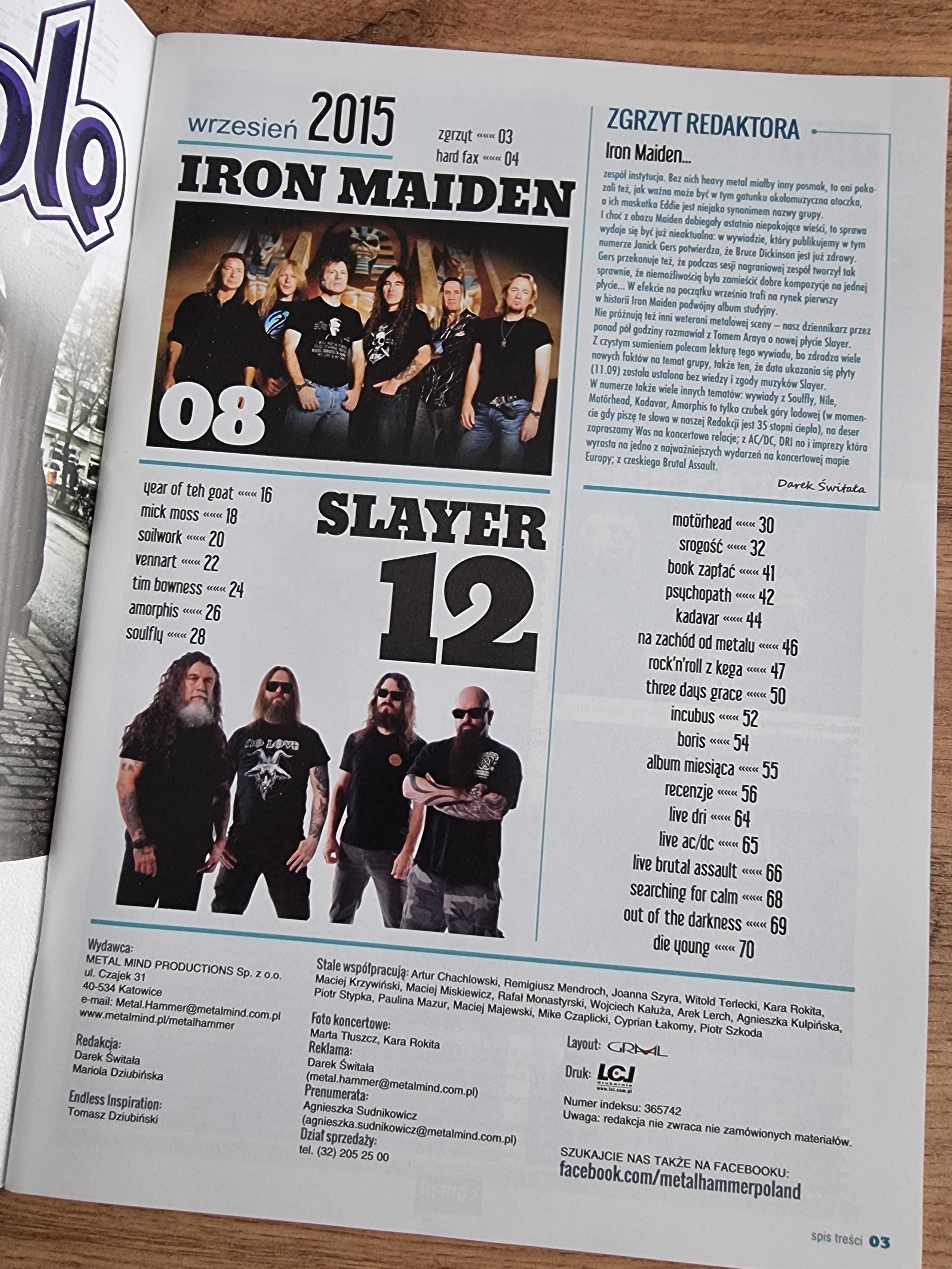 Metal Hammer 2015 - Slayer, Plakaty: Ghost, Lamb Of God