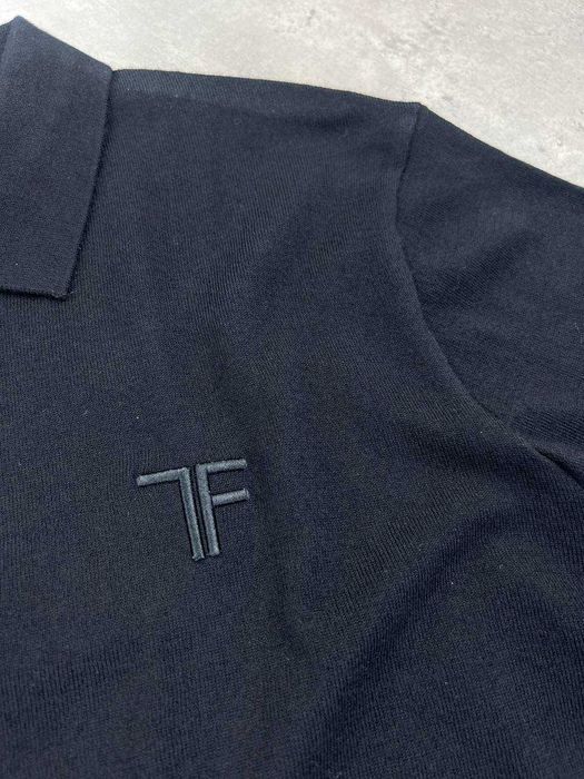 Мужской черный свитер Tom Ford кофта с вышивкой Том Форд sg286