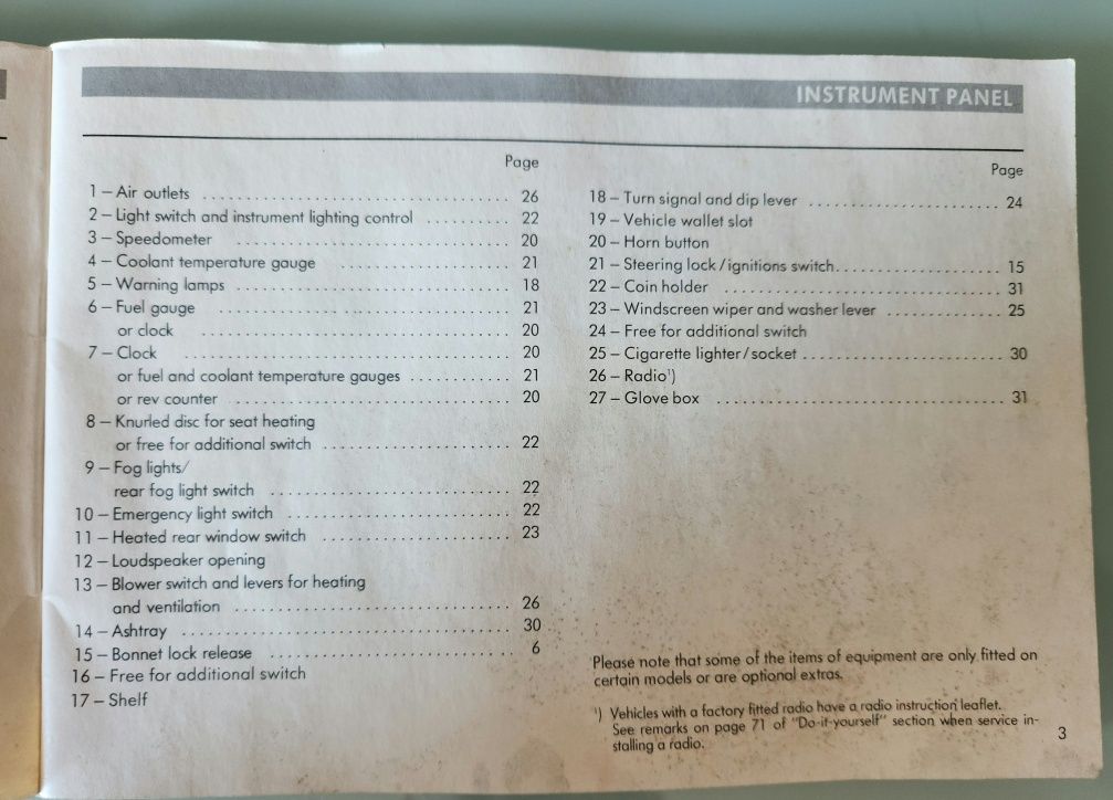 Manual de instruções Vw Pólo 86C