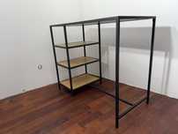 Stół barowy TRAPPEDAL 120x60 dąb/czarny