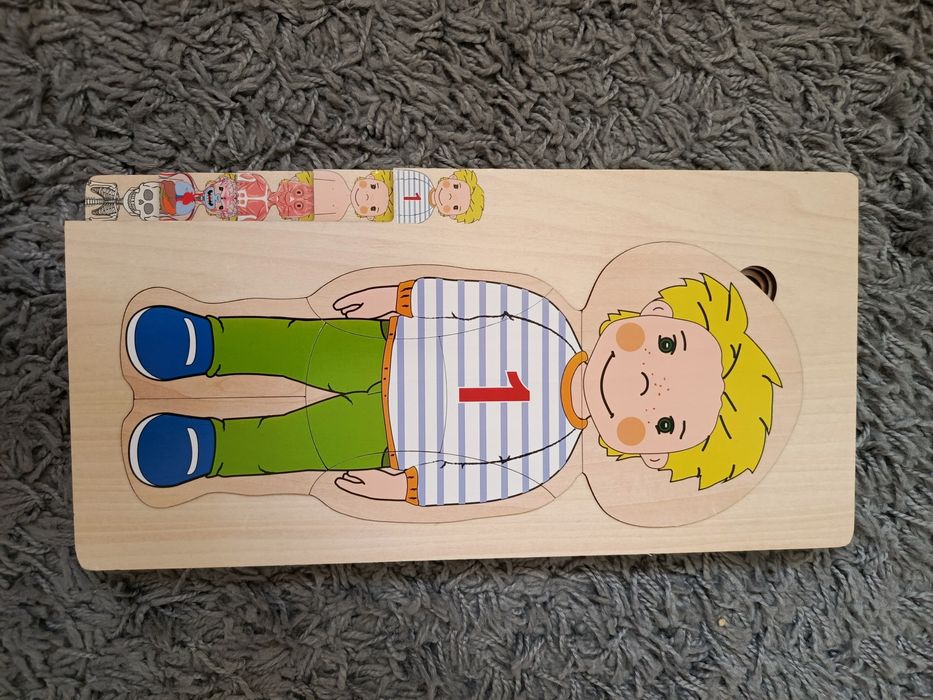Puzzle drewniane ciało czlowieka