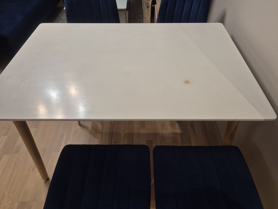 Stolik skandynawski biały 120x60 cm salon jadalnia