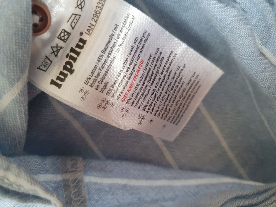 Koszula ze stójka len bawełna lupilu