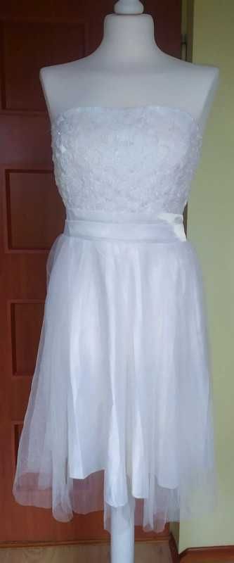 Biała sukienka poprawiny wesele