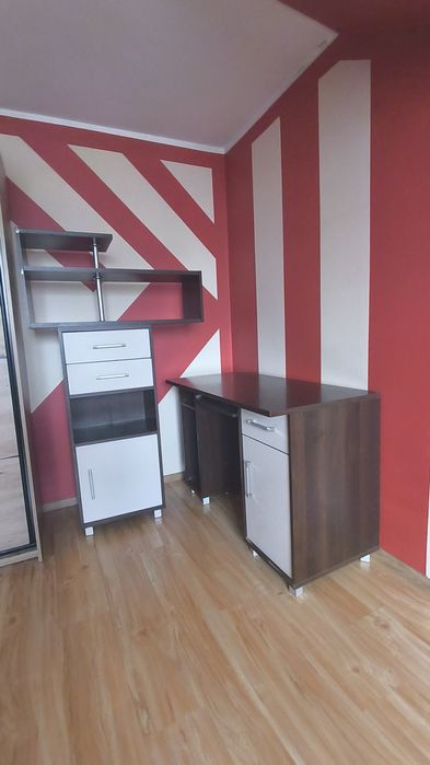 Zestaw mebli biały-ciemny brąz , cena za zestaw