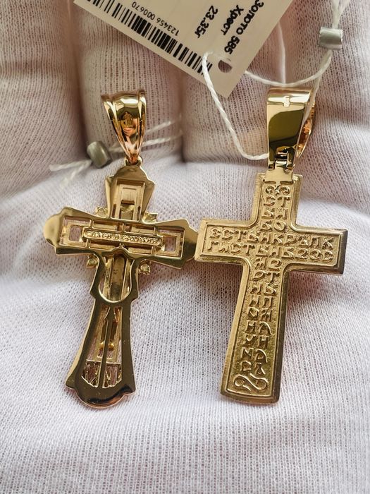 Золотой крест 585 проба