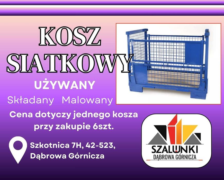 Pojemnik transportowy siatkowy kosze siatkowe nadstawka paletowa