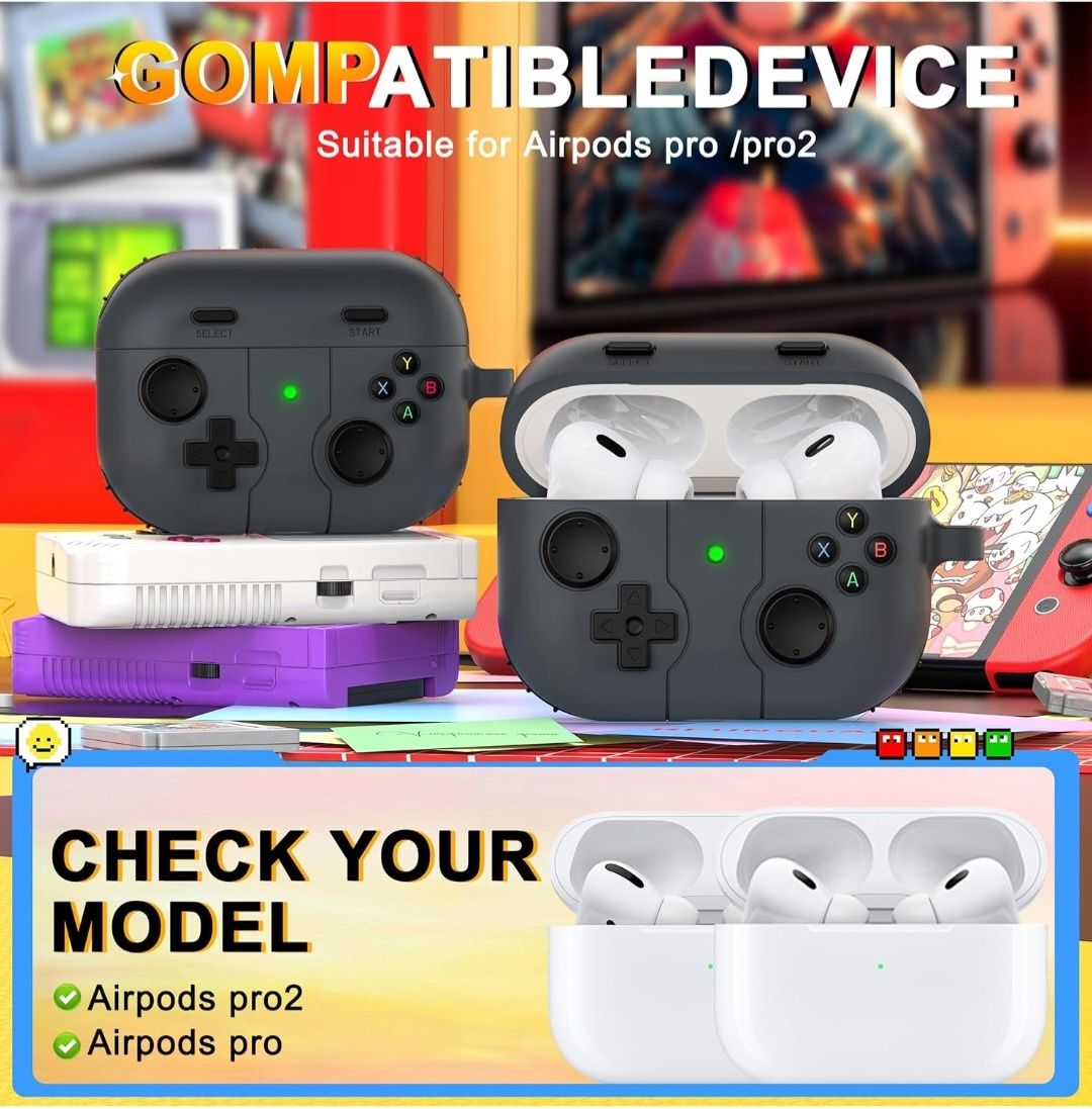 RFUNGUANGO Pokrowiec na słuchawki AirPods Pro 2./1. generacji