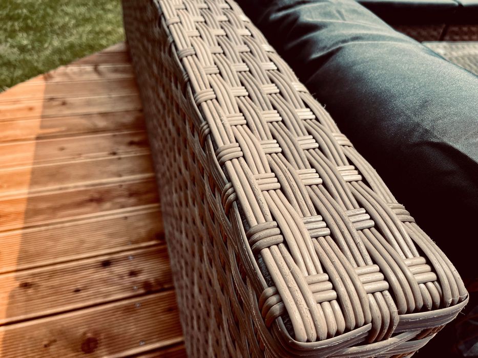 zestaw Palermo XXL technorattan wielki narożnik sofa pufa 2 kolory