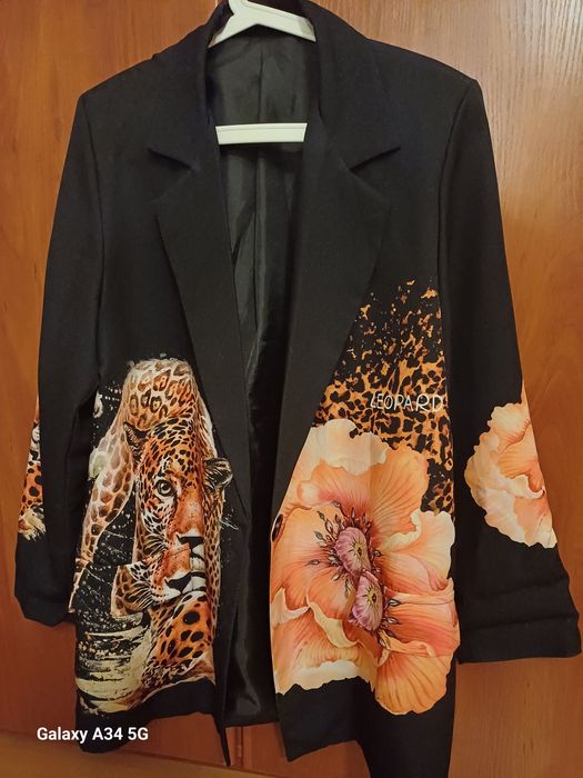 Wzorzysta  marynarka oversize