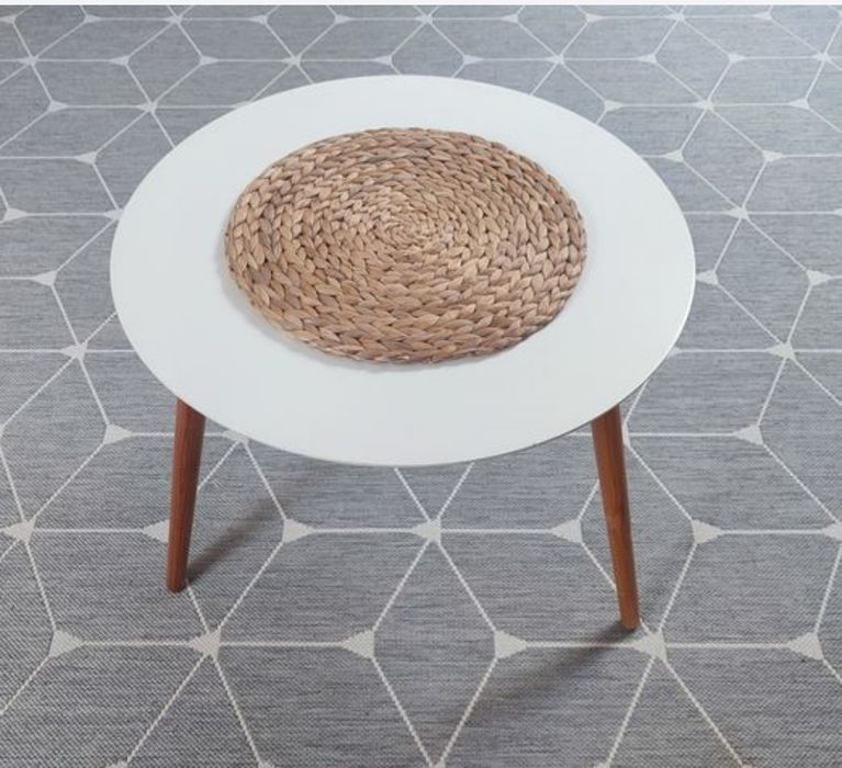 Stolik kawowy biały 60cm trójnóg ława biurko stoliczek