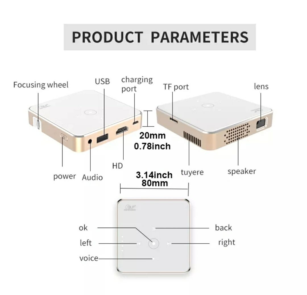 Projetor led DLP+bateria/1080P/PREÇO PROMOCIONAL