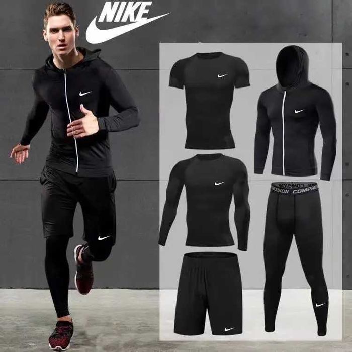 Комплект Nike 5 в 1 : Худі, Рашгард, Легінси, Футболка та Шорти.