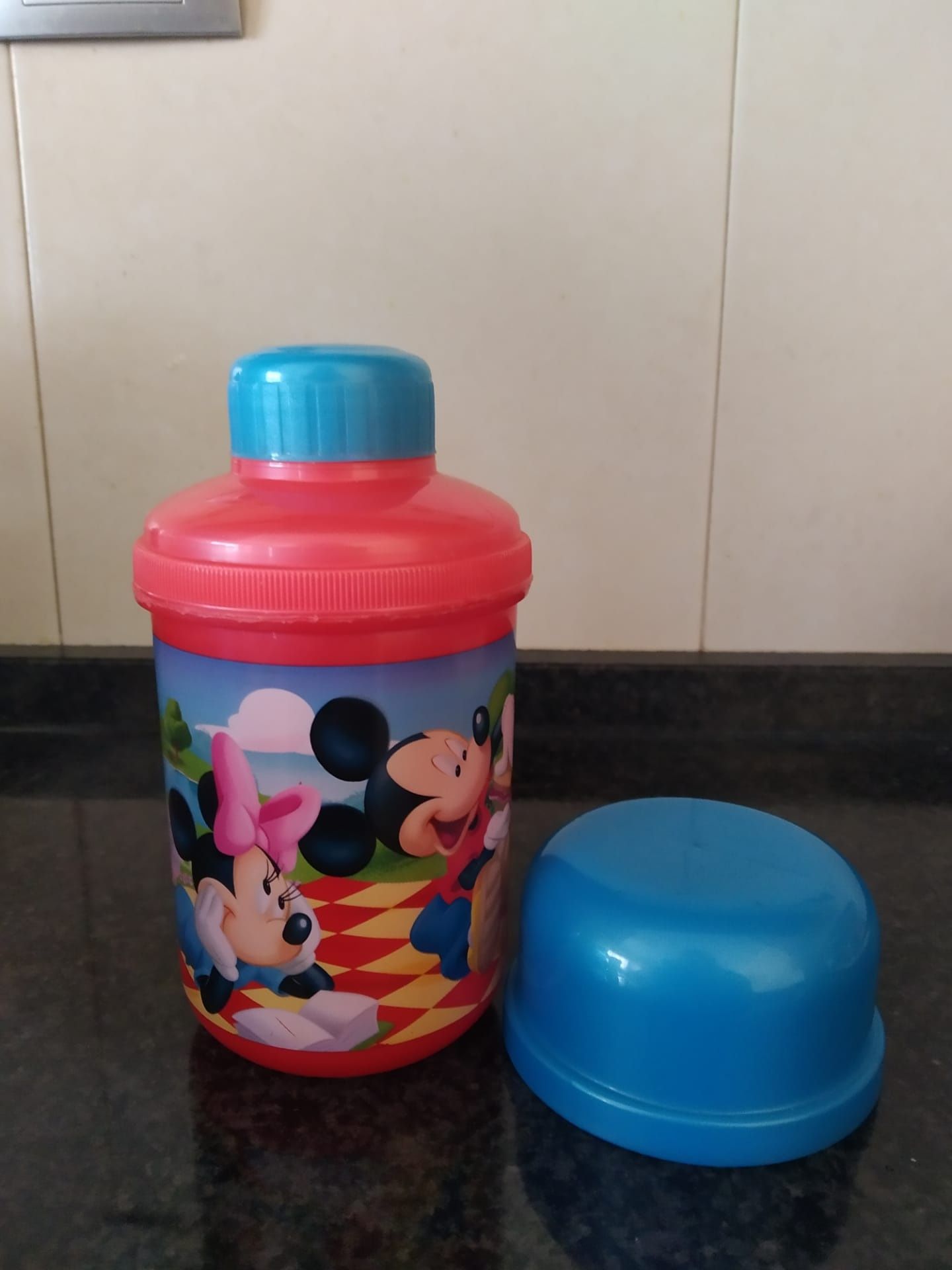 2 Lancheiras e 2 garrafas /copos de criança Minnie e Mickey