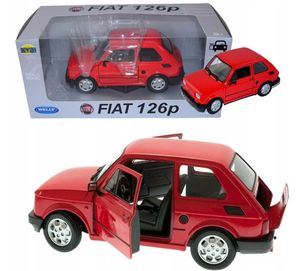 Auto model metalowy polski Fiat 126P duży 1:21 maluch XXL kolory