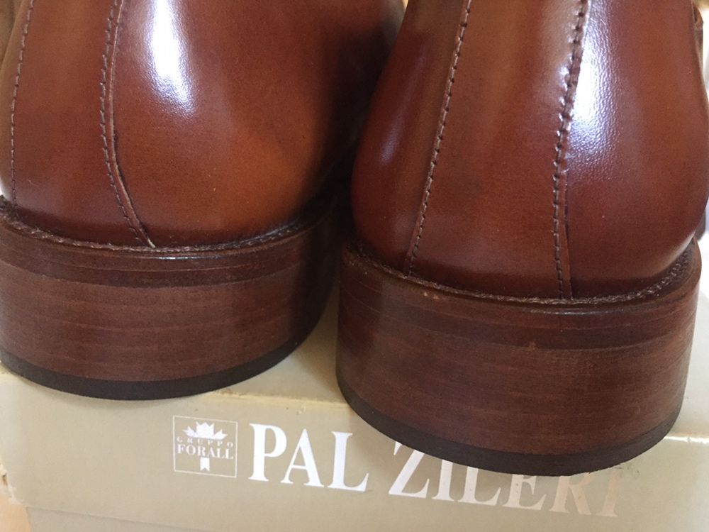 PAL ZILERI Новые туфли мужские р.42,5 из натуральной кожи Италия