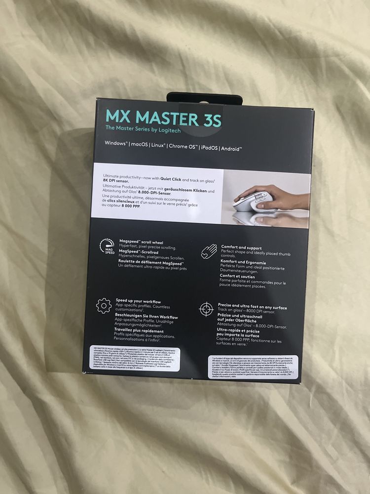 Logitech Mx master 3s branco novo na caixa