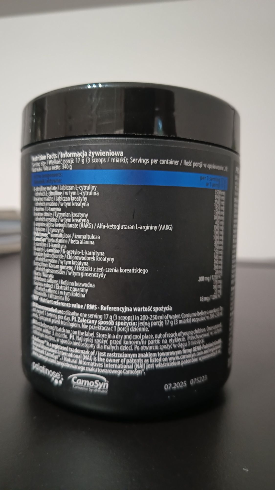 Przedtreningowka Pre-Workout Pro fight+
