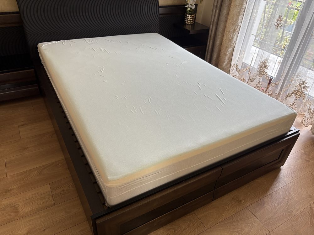 Elementy łóżka dębowego 140 x 200 cm Mebin Corino