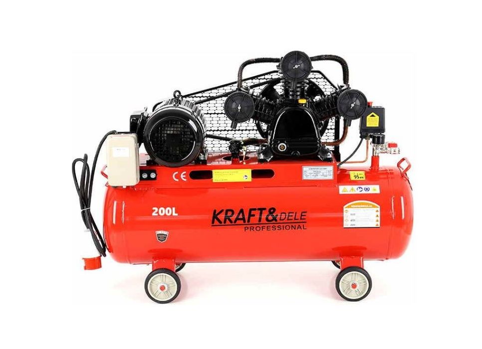 Sprężarka olejowa kompresor powietrza 200l 6,5km 400v 3 tłoki KRAFT