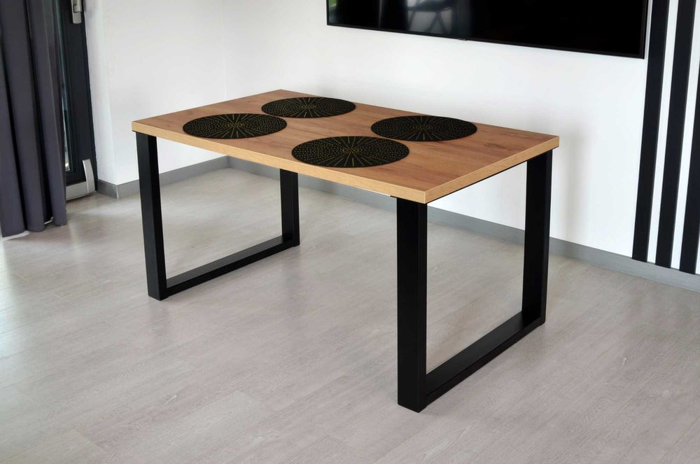 Zestaw w stylu loft (stół + 4 krzesła)