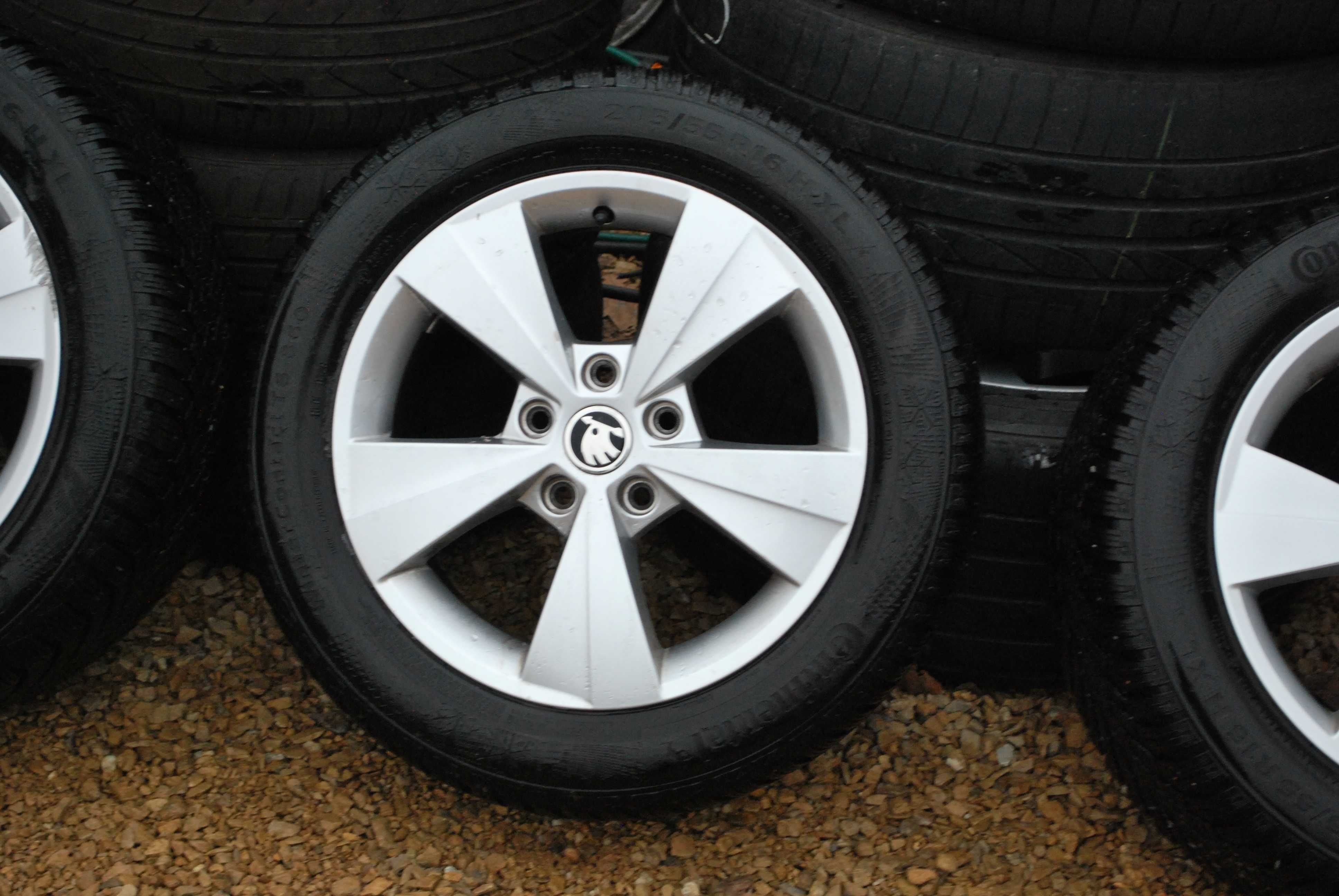 Koła 205/55 R16 5x112 Alufelgi + opony zimowe 6mm Skoda Octavia Scala