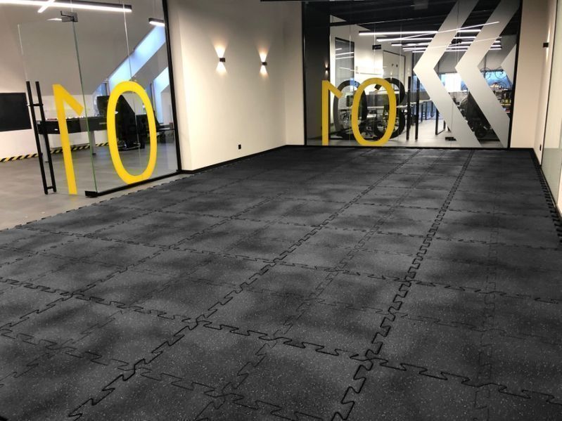 Mata gumowa PUZZLE 100x100 cm, NAJTANIEJ / SIŁOWNIA crossfit
