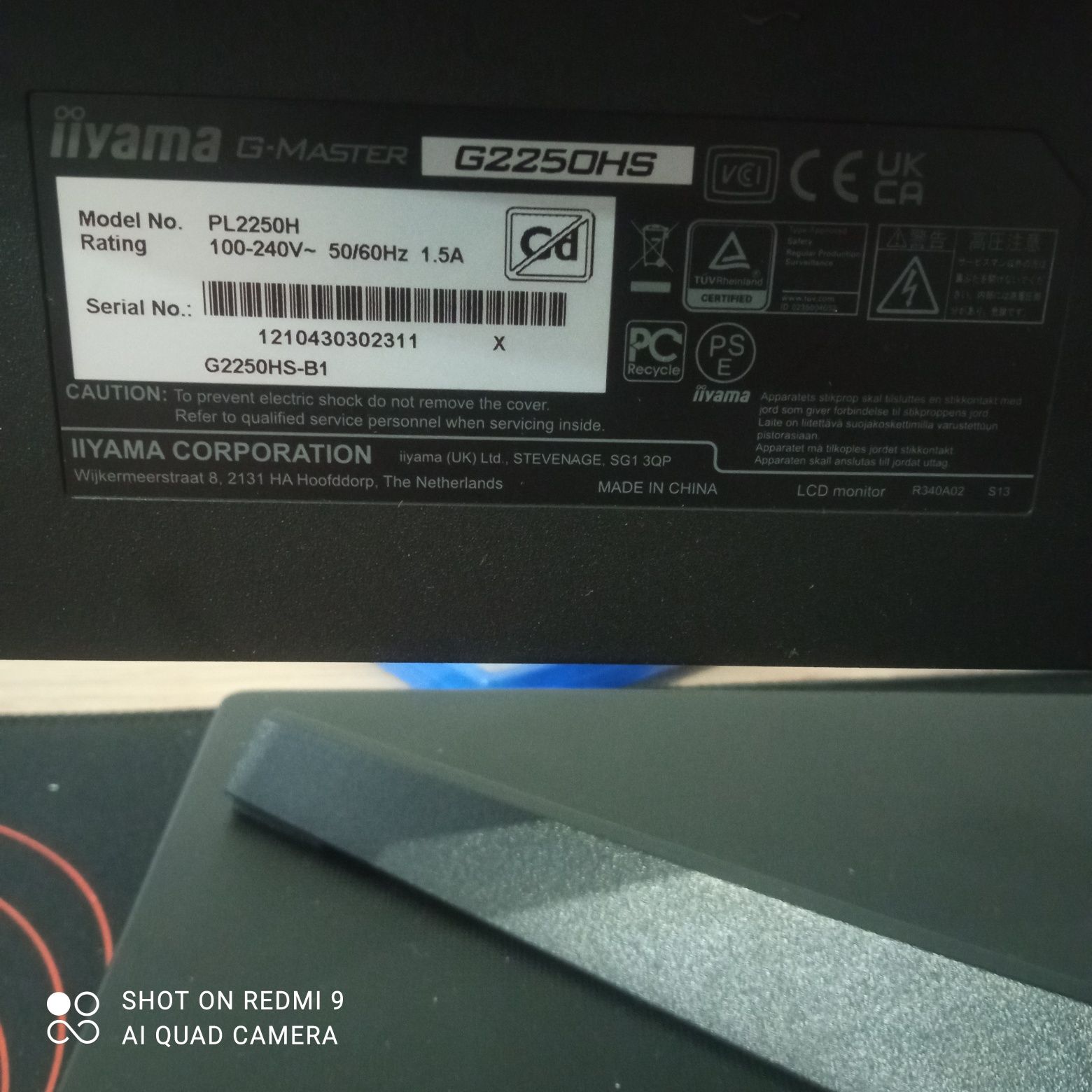monitor iiyama g-master g2250HS 75hz